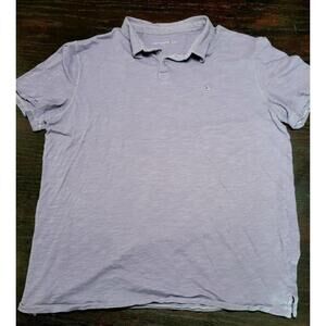 Men’s John Varvatos Peace Sign Polo Shirt Size XL Short Sleeve Purple